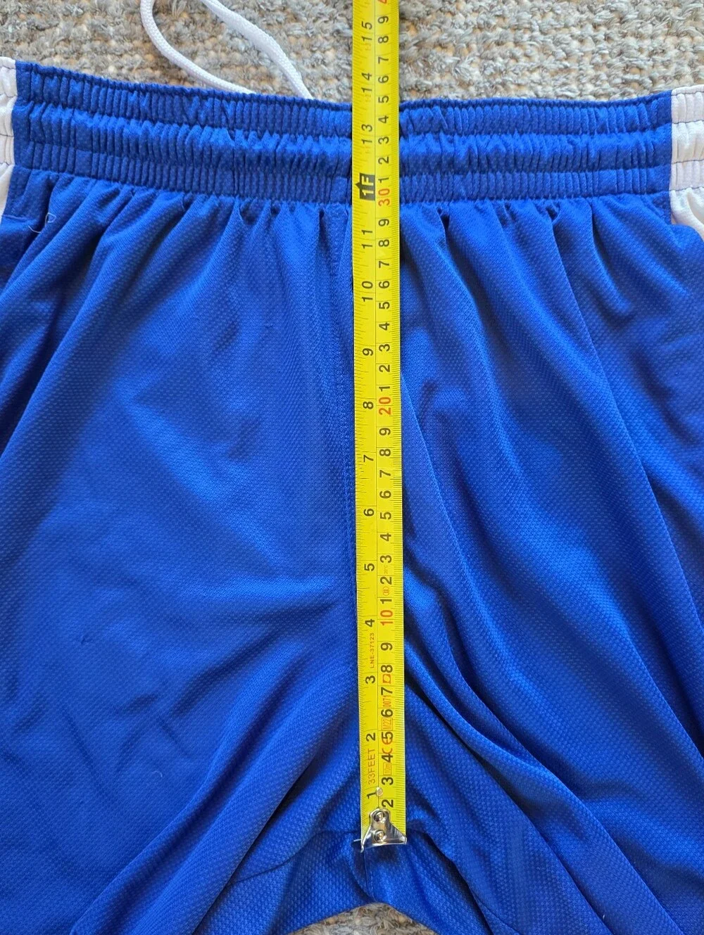 Nike Youth XL Elite Dri-Fit Basketball Shorts Blue White 9 Inch Inseam